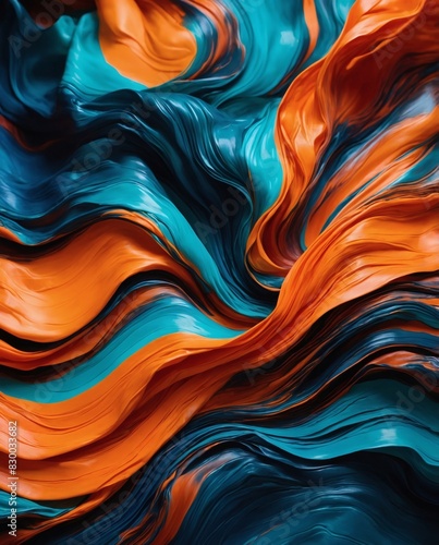 Vibrant gradient flow with orange, blue, and teal for dance party promotion.