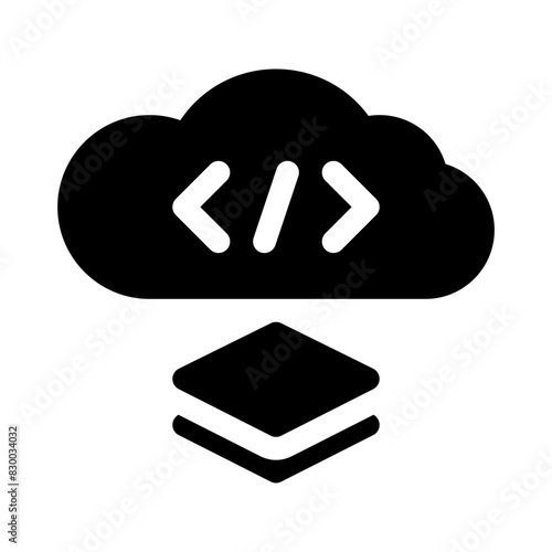 batch processing glyph icon