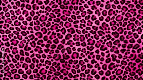 Pink and Black Animal Print Background. Generative AI photo