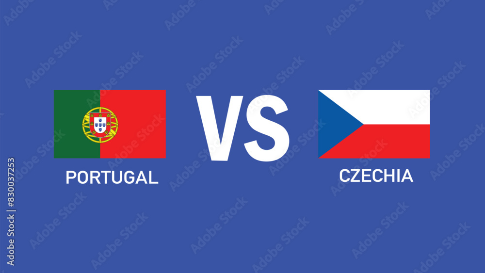Portugal And Czechia Match Design Flag Emblem European Nations 2024 Teams Countries European Germany Football Symbol Logo Vector Illustration Portugal And Czechia Match Design Flag Emblem European Nations 2024 Teams Countries European Germany Football Symbol Logo Vector Illustration