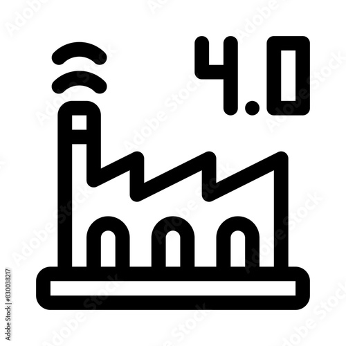 industry 4.0 line icon