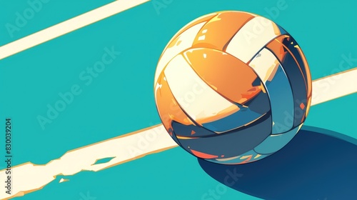 2d illustration of a standalone volleyball photo