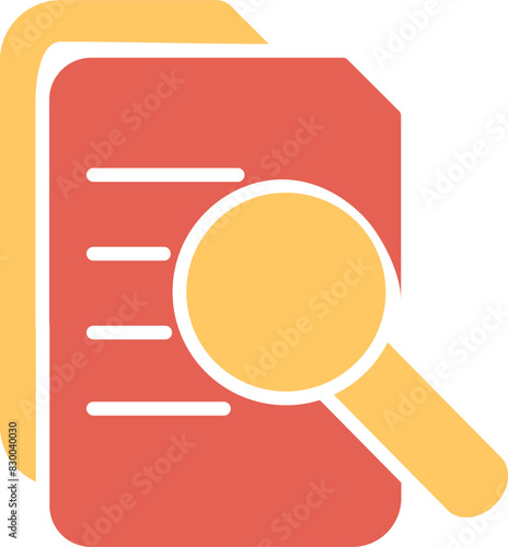 Magnifier Document Vector Icon