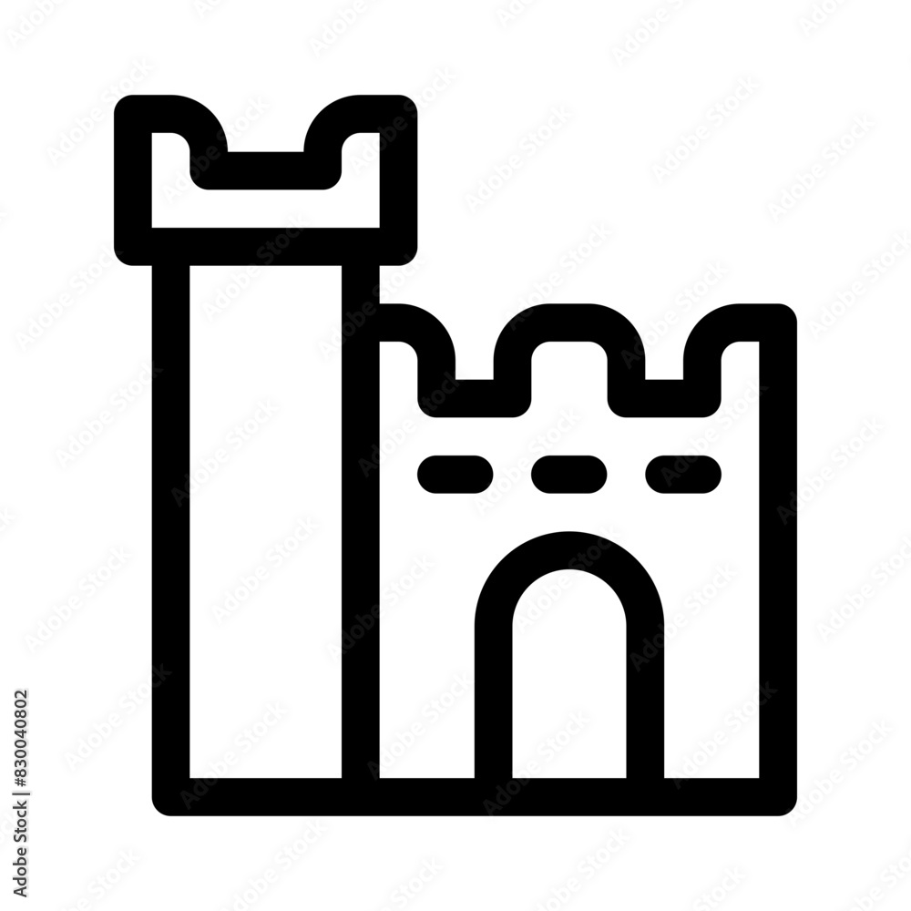 sand castle line icon sand castle line icon