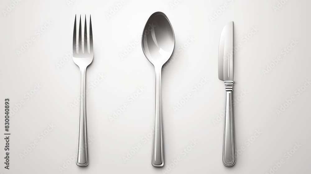 Upgrade your dining experience with this sleek customizable set of cutlery This 2d outline drawing features a slim design with a customizable stroke showcasing a classic spoon alongside a k Upgrade your dining experience with this sleek customizable set of cutlery This 2d outline drawing features a slim design with a customizable stroke showcasing a classic spoon alongside a k