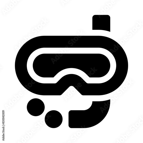 snorkel glyph icon