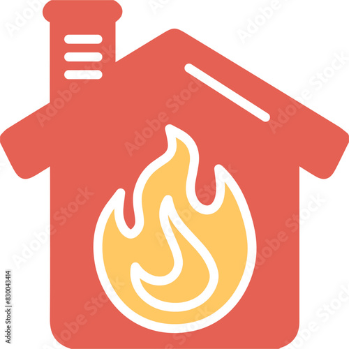 Housefire Vector Icon photo