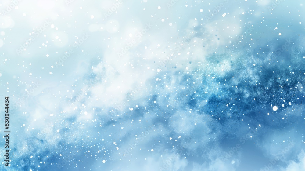 Smooth blue and white gradients with misty textures and glistening stars in a wintery abstract background backdrop Smooth blue and white gradients with misty textures and glistening stars in a wintery abstract background backdrop