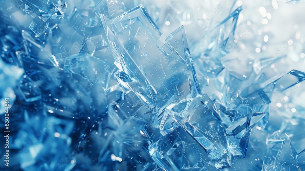 Abstract winter-themed background with blue and silver ice-like textures light refractions and glowing effect backdrop Abstract winter-themed background with blue and silver ice-like textures light refractions and glowing effect backdrop