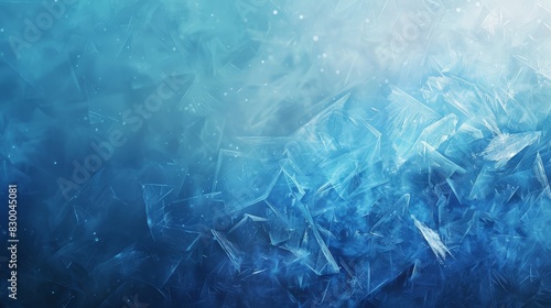 Winter background with fragmented ice-like textures gradient shifts and frosty light sparkle backdrop photo