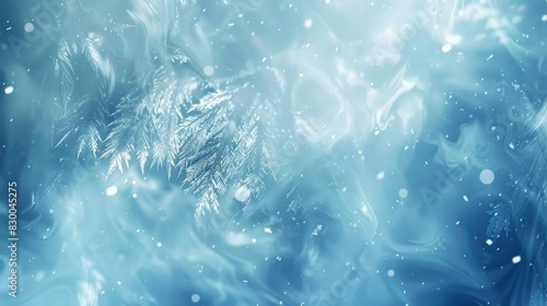 Wallpaper Mural Winter essence abstract featuring blue and silver textures glowing highlights and mist backdrop Torontodigital.ca
