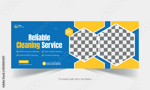 Cleaning Service Facebook Cover Template