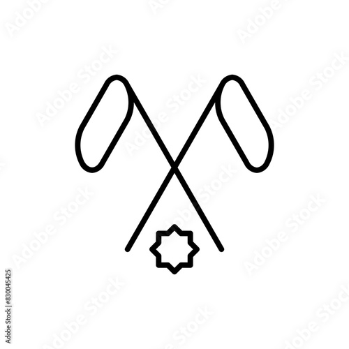 Canvas Print fight line icon