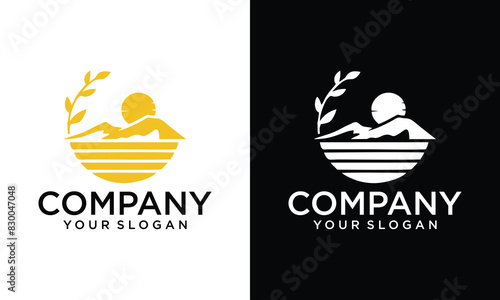 Landscape logo inspiration vector template