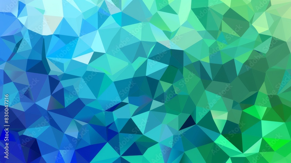 Obraz premium green and blue colors, vector illustration of a low poly background, a lowpoly geometric texture, and a polygonal pattern, flat design 