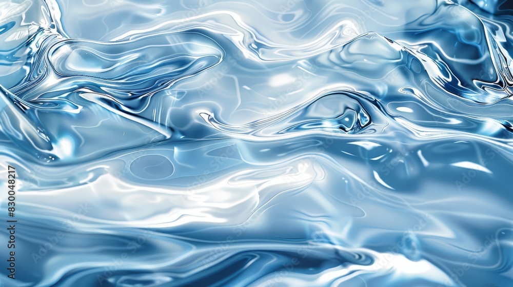 Icy background with liquid effect blue silver and white shades waves and light reflections backdrop Icy background with liquid effect blue silver and white shades waves and light reflections backdrop