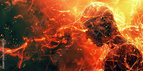 Burning Sensation: The Intense, Burning Feeling of Nerve Damage - Imagine a scene where a burning sensation spreads through the body, indicating nerve damage or irritation