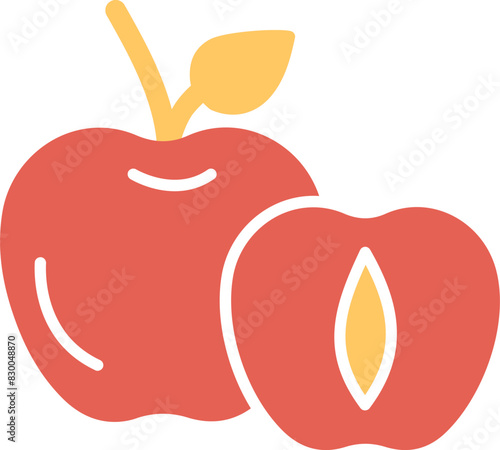 Apricot Vector Icon photo