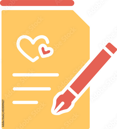Marriage Contract Vector Icon