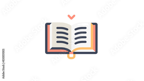 single book opened to important page resizable vector generative ai