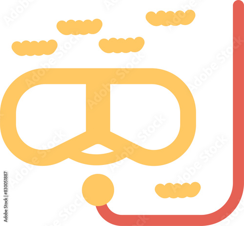 Snorkeling Vector Icon