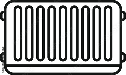 Vector illustration of an outline sardine tin can for logos, icons, and design elements