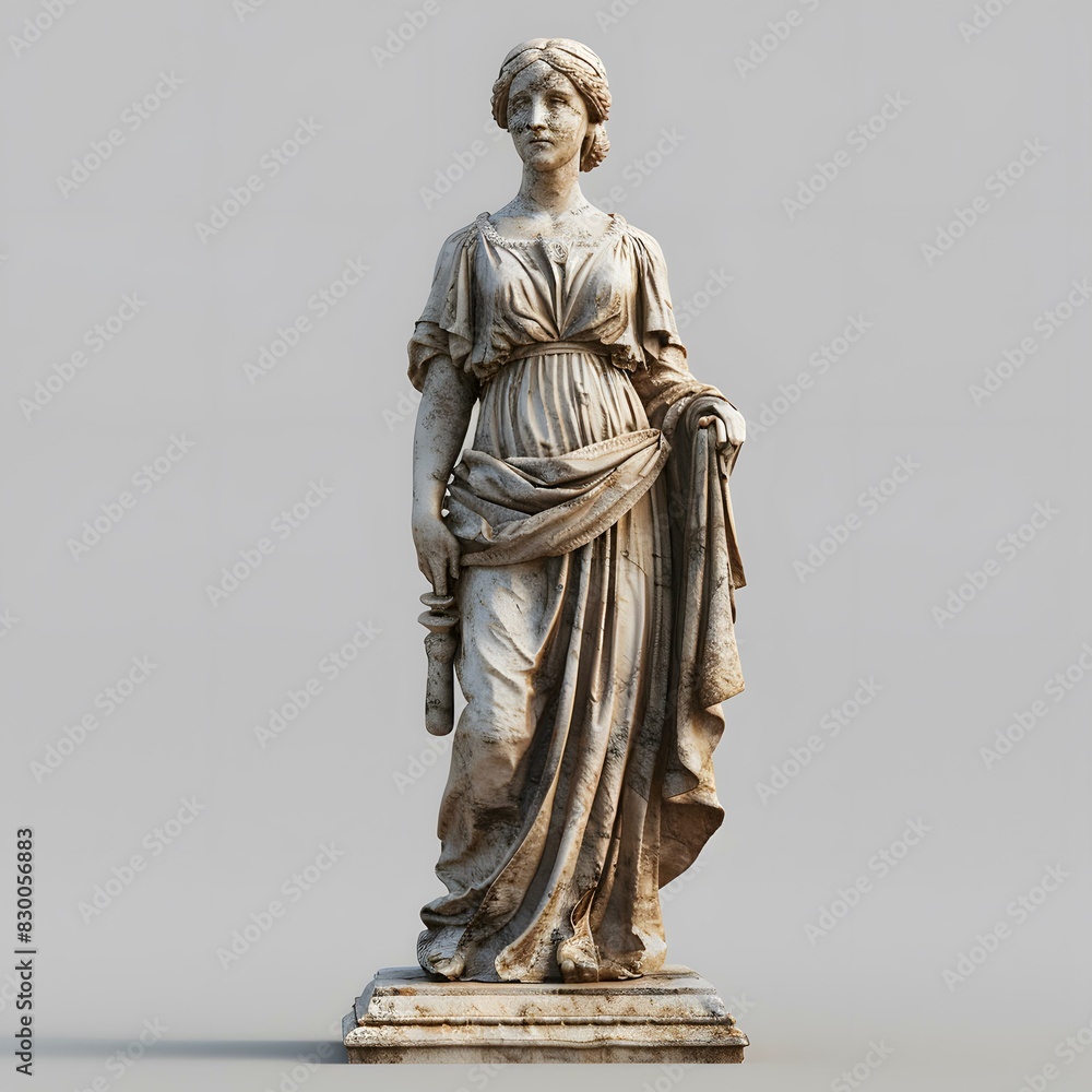 Statue of a Greek muse holding a scepter