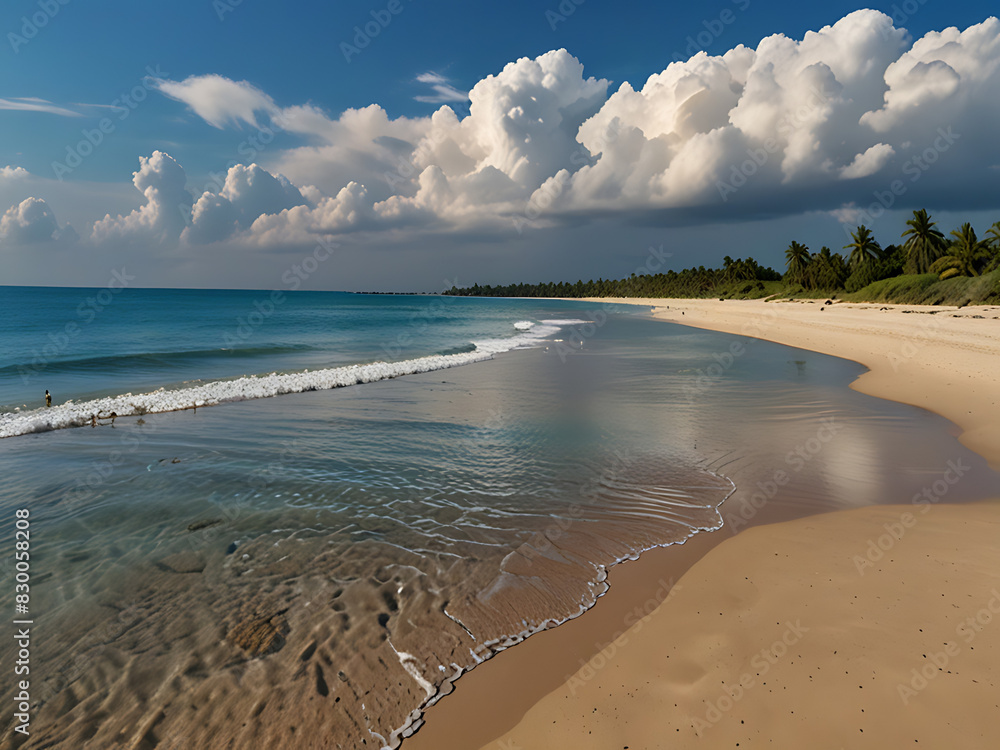 Fototapeta premium Beautiful Tropical Beach Background Travel Vacation