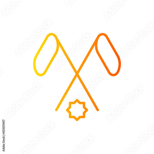 Photography fight gradient icon