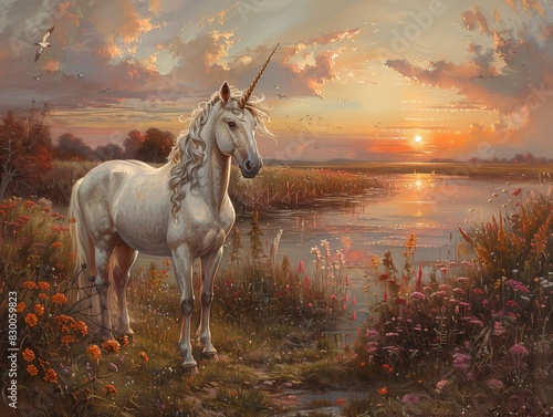 Digital painting of unicorn (ID: 830059823)