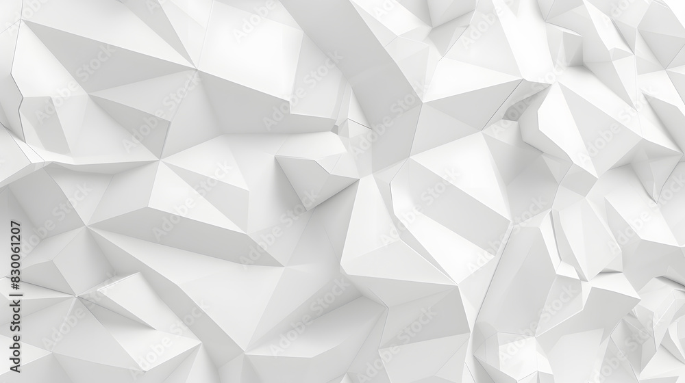 White polygon textured background. Generative AI. White polygon textured background. Generative AI.