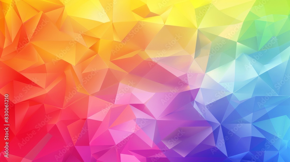 LGBTQ rainbow color spectrum, low polygon background, website background LGBTQ rainbow color spectrum, low polygon background, website background