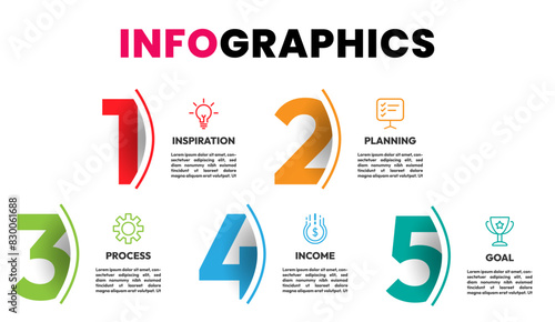 Vector Infographic design with 4 options or steps. Infographics for business concept. Can be used for presentations banner, workflow layout, process diagram, flow chart, info graph