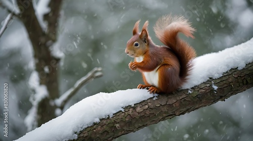 squirrel in winter © Aamar