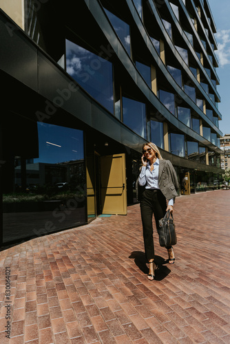 Business professional walki...