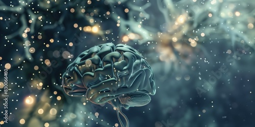 AI theory of mind test - A highly detailed image showcasing a human brain with neural connections illuminated, symbolizing the intersection of neuroscience and artificial intelligence