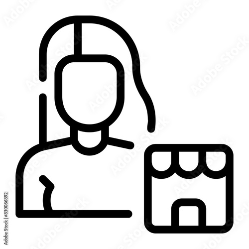 franchisor line icon