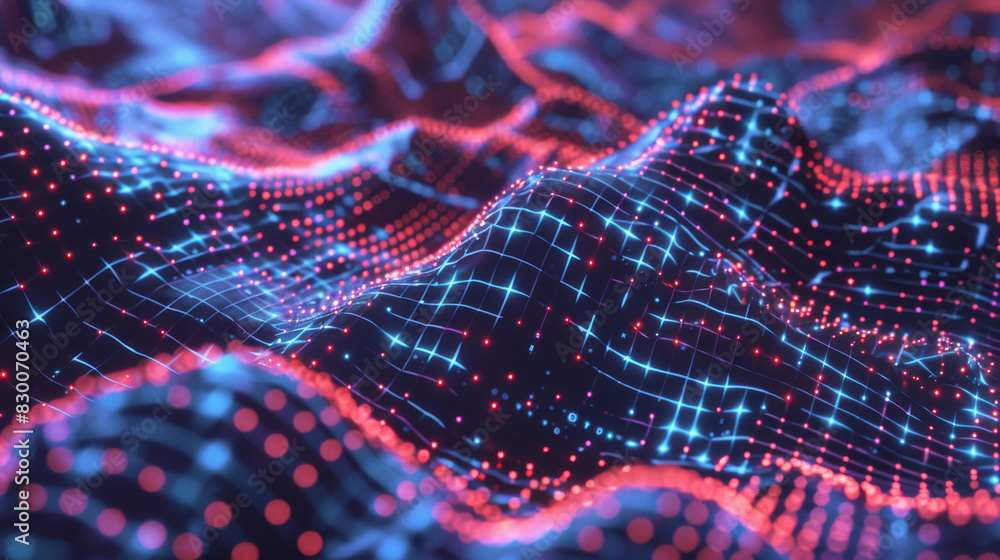 Digital waves in a sea of neon light Digital waves in a sea of neon light