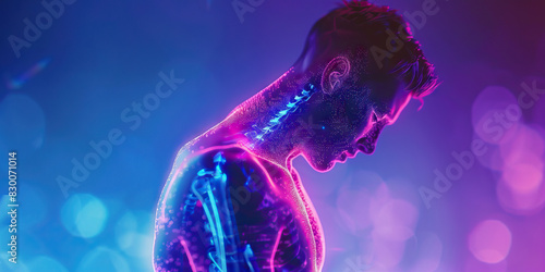 Stiff Neck: The Tension and Stiffness of Neck Pain - Picture a scene where the neck feels stiff and tense, with limited range of motion and discomfort with every movement