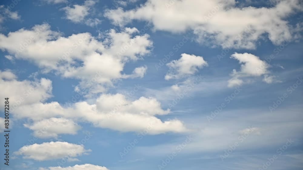 Overview of a beautiful blue sky in spring with clouds, Sardinia, Italy. Untouched nature. Footage. Overview of a beautiful blue sky in spring with clouds, Sardinia, Italy. Untouched nature. Footage.
