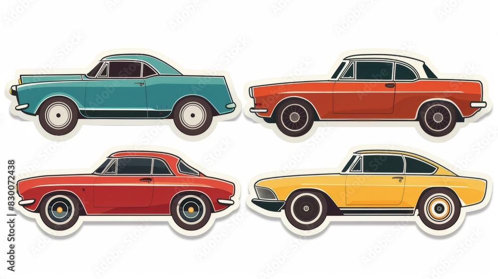 Fototapeta premium variation of retro stickers vector
