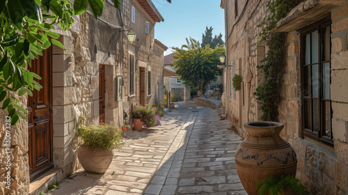 Magazine photography. Streets of an old Mediterranean town  shot at noon in the summertime