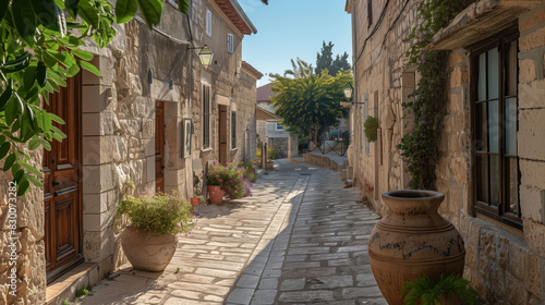 Magazine photography. Streets of an old Mediterranean town, shot at noon in the summertime
