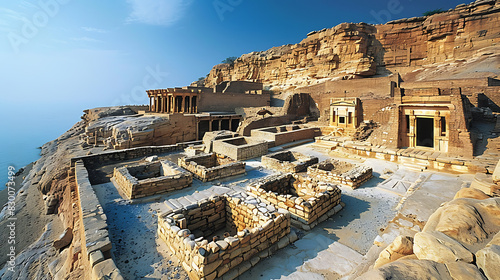 majestic image of Mohenjodaro archaeological site ancient ruin wellpreserved artifact dating back Indus Valley Civilization UNESCO World Heritage site offer insight into one of world's earliest urban  photo