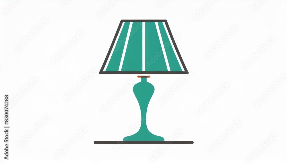 Obraz premium table lamp vector icon on white background