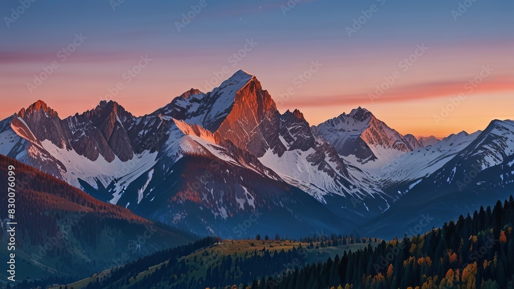 Obraz premium Beautiful natural scenery of mountain