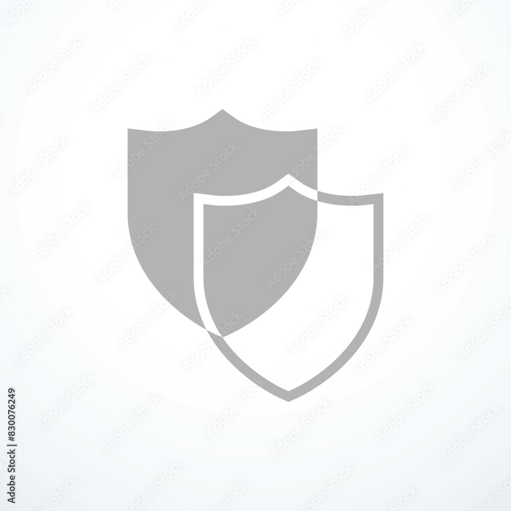 Abstract shield icon. Vector illustration