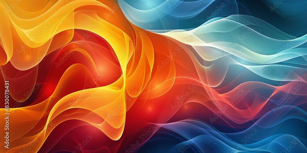 Obraz premium Wavy colorful abstract background