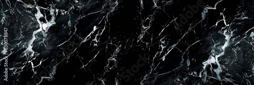 Dark Marble Black marble with subtle white veining  ai generated
