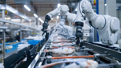 Automated Seafood Processing: High-Tech Robots Fillet and Package for Modern Industry